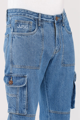 Denim Cargos - Light Blue