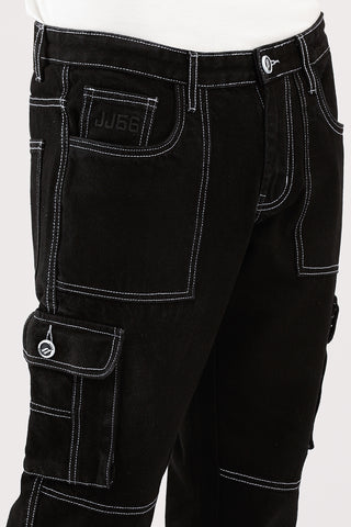 Denim Cargos - Black