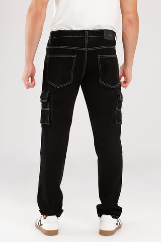 Denim Cargos - Black