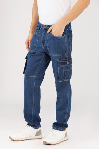 Denim Cargos - Dark Blue