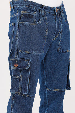 Denim Cargos - Dark Blue