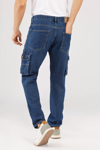 Denim Cargos - Dark Blue