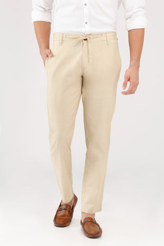 Linen Cotton Pants- Cream