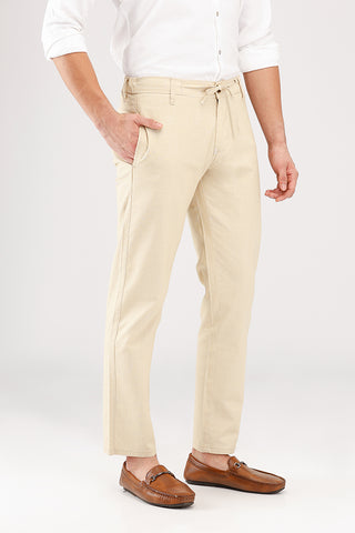 Linen Cotton Pants- Cream