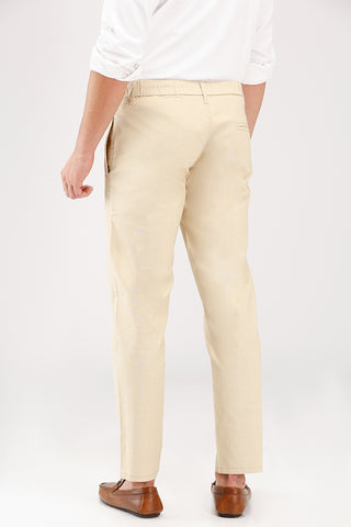 Linen Cotton Pants- Cream