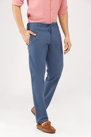 Linen Cotton Pants - Blue